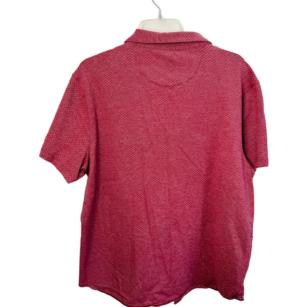 MICHAEL Kors Men's Logo Stretch Cotton Shirt Red Size XL - Picture 3 of 8